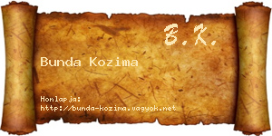 Bunda Kozima névjegykártya